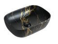 Above Counter Basin - Matte Marble - Black