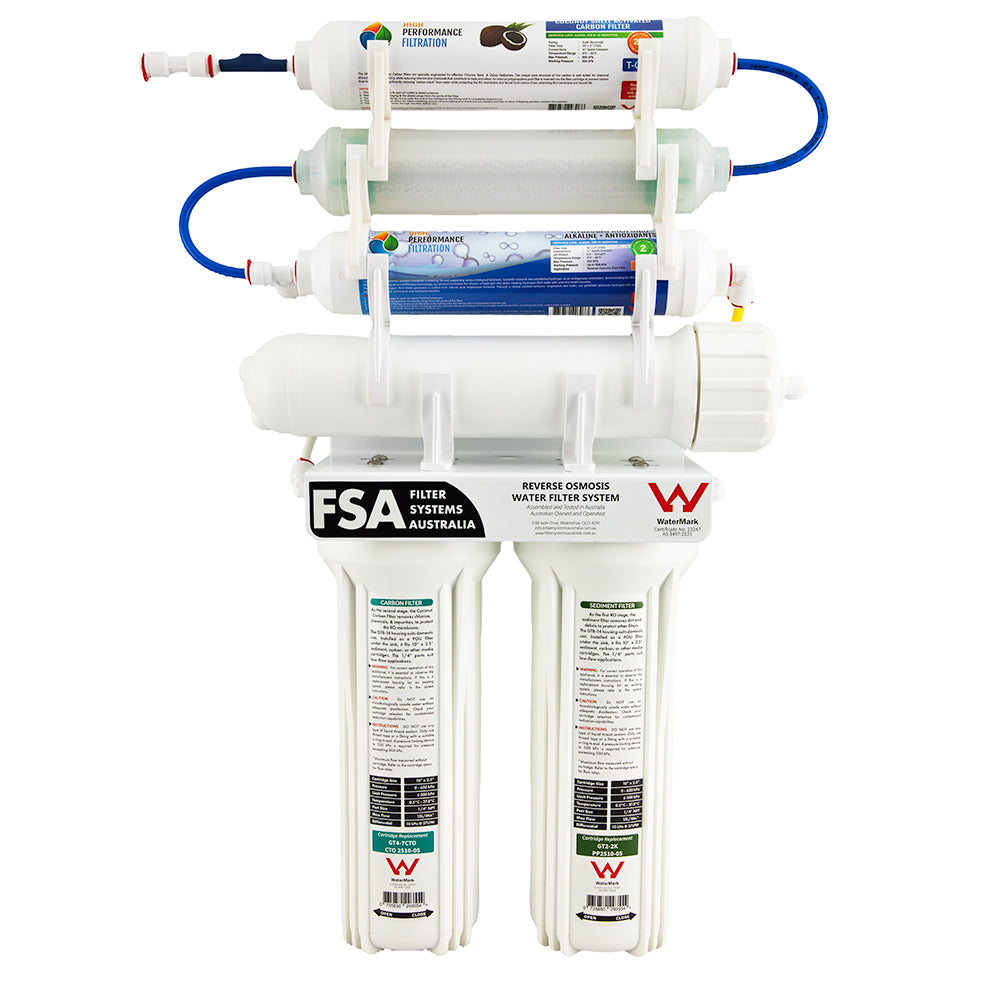 The Original 7 Stage High Alkaline Magnesium & Hydrogen-Rich Undersink Reverse Osmosis Water Filter System | pH 8.5-10 & Watermark Certified